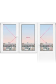 Балконный блок Rehau Delight Design 2150x2150 - фото - 1