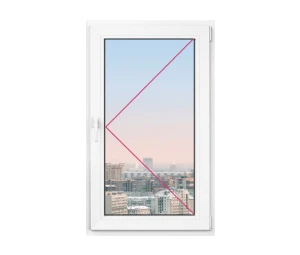 Одностворчатое окно Rehau Intellio 80 750x750 - фото - 1