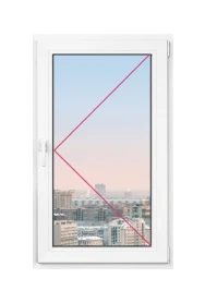 Одностворчатое окно Rehau Blitz 500x1000 - фото - 1