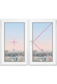 Двухстворчатое окно Rehau Grazio 1320x1320 - фото - 1